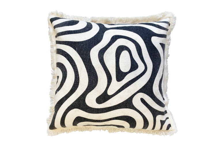 Basford Brands HOLLOW 50X50CM BLACK FEATHER FILLED CUSHION